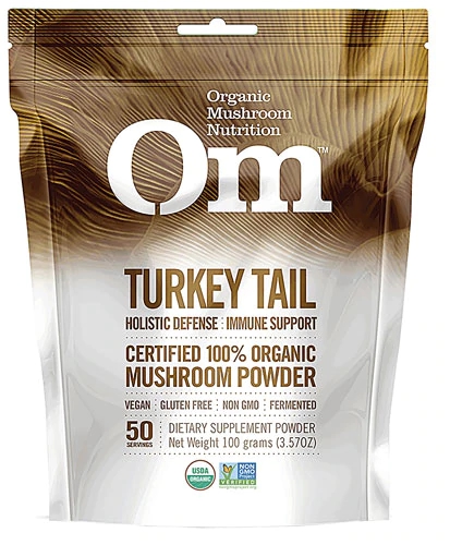 OM Organic Mushroom Powder Cogumelo Turkey Tail - 100g - Suplemento Natural