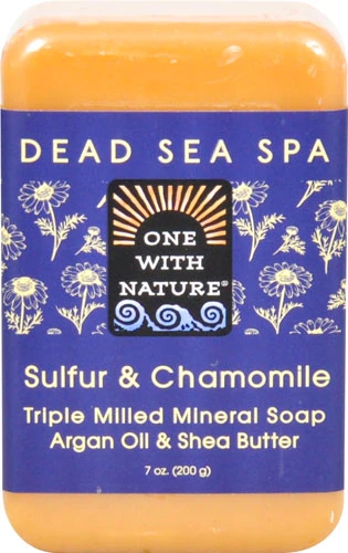 One With Nature Dead Sea Spa Mineral Soap Sulfur & Chamomile -- 7 oz