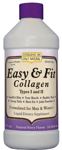 Colágeno Hidrolisado Only Natural Easy & Fit Tipo I e II Sabor Natural de Frutas Vermelhas - 473ml