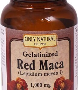 Maca Peruana Vermelha Gelatinizada Only Natural - 60 Cápsulas Vegetarianas 1000mg
