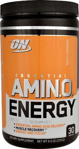 Optimum Nutrition Essential AMIN.O Energy Peach Lemonade - 30 Porções - Energia e Aminoácidos