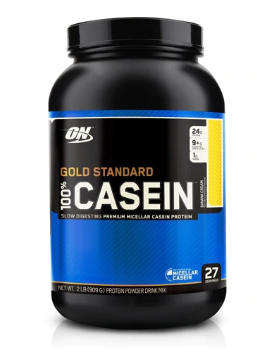 Optimum Nutrition Gold Standard 100% Caseína Banana Cream - 907g | Proteína de Liberação Lenta