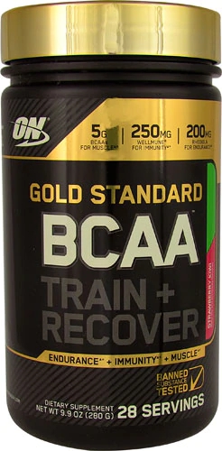 Optimum Nutrition Gold Standard BCAA Train + Recover Morango Kiwi - 28 Doses