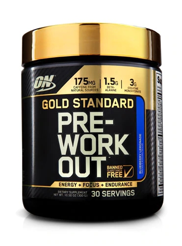 Optimum Nutrition Gold Standard Pre-Workout Blueberry Lemonade - 30 Doses - Energia Extrema
