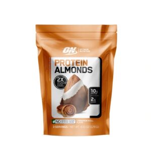 Optimum Nutrition Protein Almonds Canela e Rolinho - 3 Porções - Snack Proteico Premium