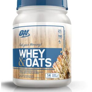 Optimum Nutrition Whey & Oats Baunilha Amêndoa Pastry 700g - Proteína e Carboidrato para Performance