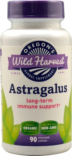 Oregon's Wild Harvest Astragalus Orgânico - 90 Cápsulas de Gelatina