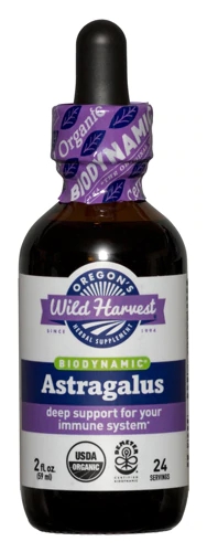 Oregon's Wild Harvest Astragalus Orgânico Biodinâmico® Tônico Herbal 60ml