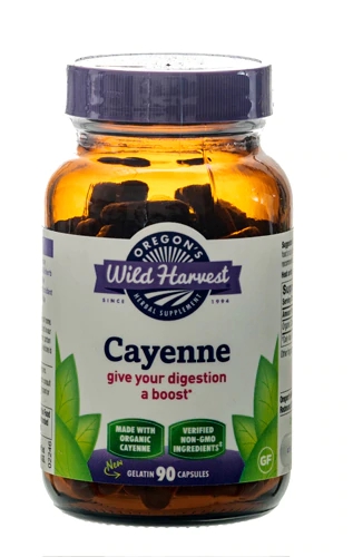 Oregon's Wild Harvest Cayenne -- 90 Vegetarian Capsules