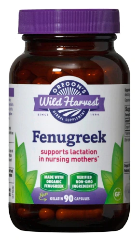 Oregon's Wild Harvest Feno-Grego Orgânico 90 Cápsulas Vegetarianas Não OGM