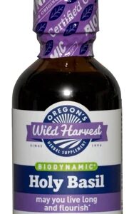 Oregon's Wild Harvest Manjericão Sagrado Orgânico Biodinâmico® Tônico Herbal 60ml - Bem-Estar Natural