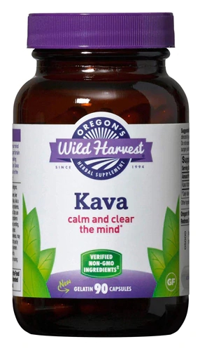 Oregon's Wild Harvest Kava - 90 Cápsulas de Gelatina - Bem-Estar Natural