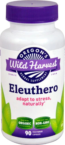 Oregon's Wild Harvest Eleuthero Orgânico - 90 Cápsulas Vegetarianas