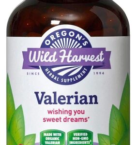 Oregon's Wild Harvest Organic Valerian -- 180 Gelatin Capsules