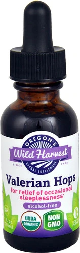 Oregon's Wild Harvest Valeriana e Lúpulo Orgânicos 30ml - Calma e Bem-Estar Natural