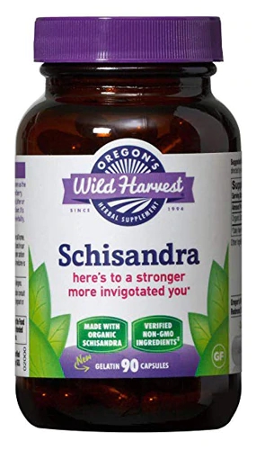 Oregon's Wild Harvest Schisandra 90 Cápsulas Gelatinosas - Energia e Bem-Estar Natural