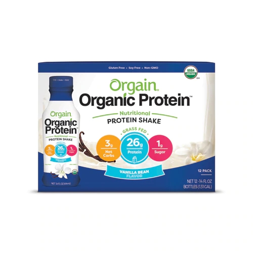 Orgain Organic Protein Shake Baunilha - 12 Garrafas (Aprox. 4.5kg)