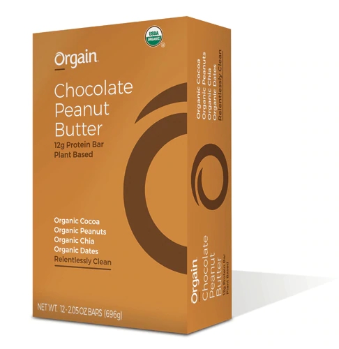 Orgain Protein Bars Chocolate Peanut Butter -- 12 Bars