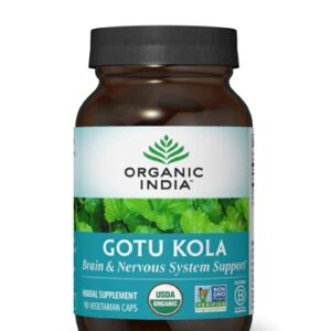 Organic India Gotu Kola - 90 Cápsulas Vegetais - Suporte Cognitivo e Bem-Estar