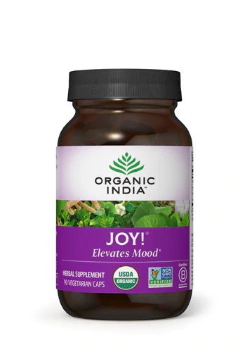 Organic India Joy - 90 Cápsulas Veganas para Bem-Estar Mental e Foco