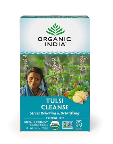 Chá Tulsi True Wellness Cleanse Organic India - 18 Sachês