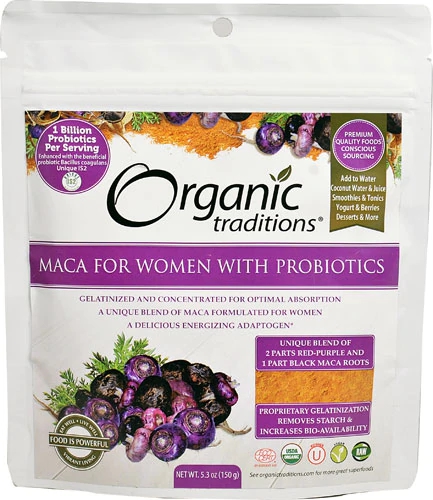 Maca Orgânica para Mulheres com Probióticos Organic Traditions - 150g