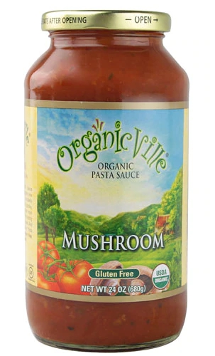 Molho de Tomate com Cogumelos Orgânico e Sem Glúten Organicville - 680g