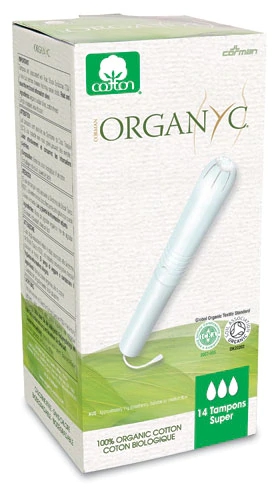 Organyc Absorventes Internos Super com Aplicador de Algodão - 14 Unidades