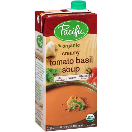 Sopa Cremosa de Tomate e Manjericão Orgânica Pacific Foods 946ml