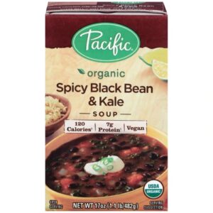 Pacific Foods Sopa Orgânica de Feijão Preto Picante e Couve - 482g