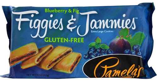 Biscoitos Sem Glúten Pamela's Products Figgies & Jammies Mirtilo e Figo Extra Grandes - 255g