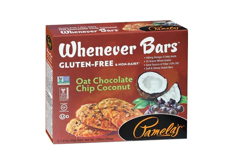 Pamela's Products Barras de Aveia Sem Glúten com Chocolate e Coco - 5 Unidades