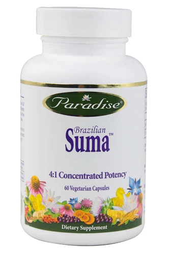 Paradise Herbs Brazilian Suma 60 Cápsulas Vegetarianas - Raiz de Suma Pura
