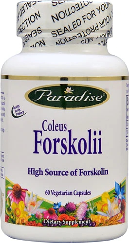 Paradise Herbs Coleus Forskohlii 60 Cápsulas Vegetarianas - 250mg Forskolina por Dose