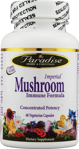 Paradise Herbs Imperial Mushroom Immune Formula -- 60 Vegetarian Capsules