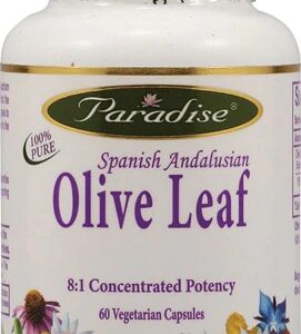 Paradise Herbs Extrato de Folha de Oliveira - 60 Cápsulas Vegetarianas - Saúde Imunológica