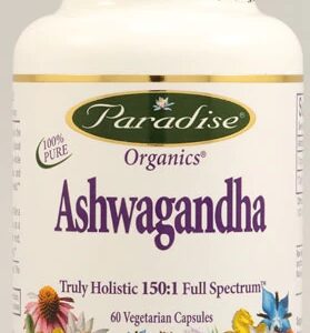 Paradise Herbs Organics Ashwagandha 60 Cápsulas Vegetarianas - Bem-Estar Natural