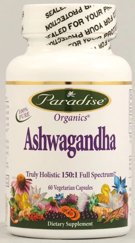 Paradise Herbs Organics Ashwagandha 60 Cápsulas Vegetarianas - Bem-Estar Natural
