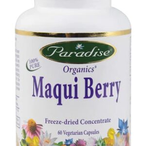 Paradise Herbs Organics Maqui Berry 60 Cápsulas Vegetarianas - Poder Antioxidante Natural