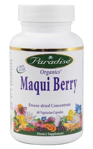 Paradise Herbs Organics Maqui Berry 60 Cápsulas Vegetarianas - Poder Antioxidante Natural