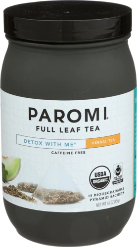 Chá Detox With Me Paromi Tea 15 Sachês Biodegradáveis Folha Completa