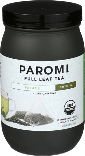 Chá Verde Paromi Tea Palace Green Tea - 15 Sachês Biodegradáveis Piramidais
