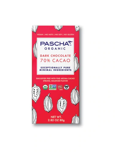 Chocolate Amargo Orgânico Pascha 70% Cacau - 80g
