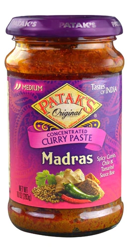 Patak's Pasta de Curry Madras Original Concentrada 283g - Sabor Autêntico Indiano