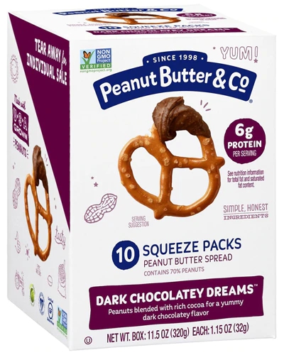Peanut Butter & Co Peanut Butter Squeeze Packs Dark Chocolate Dreams® -- 10 Packs