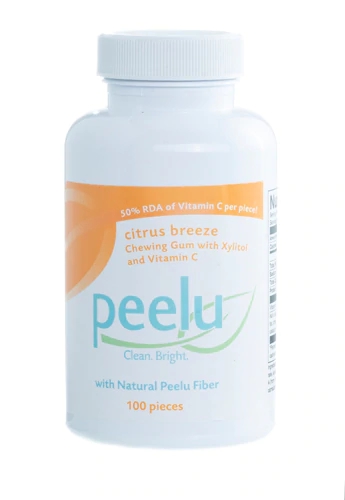 Chiclete Peelu Citrus Breeze com Xilitol - 100 Unidades - Sabor Refrescante