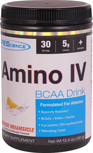 PEScience Amino IV™ Laranja Dreamsicle - 30 Porções - Aminoácidos Essenciais