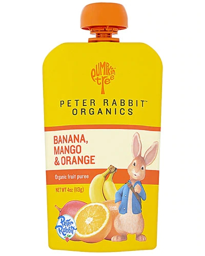 Purê de Frutas Orgânicas Peter Rabbit Banana, Manga e Laranja - 113g