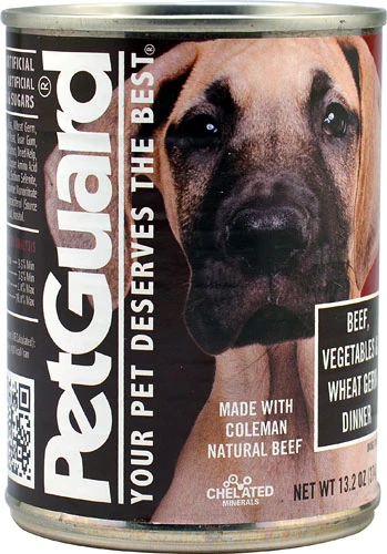 PetGuard Canned Dog Food Carne Vegetais e Gérmen de Trigo para Cães - 374g
