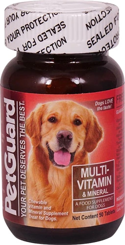 PetGuard Multivitamínico e Mineral para Cães - 50 Comprimidos Essenciais para a Saúde Canina